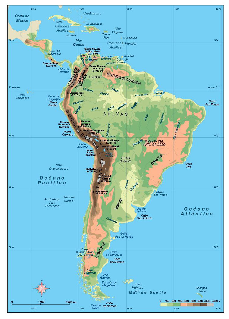 Mapa Fisico De America Latina Imagui 5102